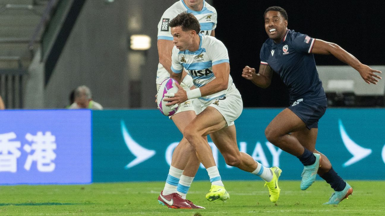 The spectacular Tackle by Marcos Moneta at a key moment against Ireland