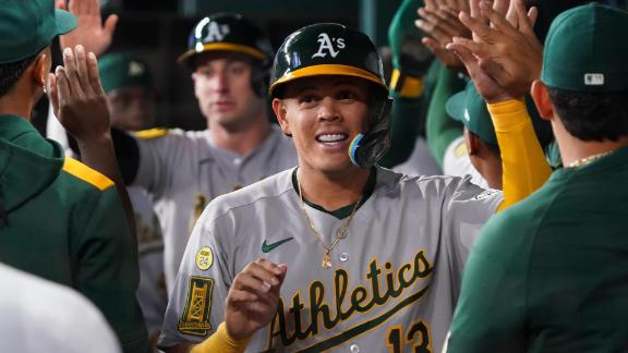 0:27 Marcus Semien completes an impressive double Matanzamarcus Semien catches the line hit and removes Shea Langeliers in the first for the double slaughter in the eighth entrance. 4H0: 31 Braves go to the front! Double by Michael Harismichael Harris II drives two races with a double to the central garden to give the Braves a 5-3 advantage in the fifth inning Rangers in the fifth input. 4H0: 27 Marcus Semien completes an impressive double Matanzamarcus Semien Cattle the line hit and take Shea Langeliers in the first for the double killing in the eighth entrance. 4H0: 31 Braves go to the front! Double Michael Harismichael Harris II drives two races with a double to the central garden to give the Braves a 5-3 advantage in the fifth inning. 3h0: 50 Eugenio Suárez in the select club of the 4 home runs in a game Segment The closer is none other but the Duke Hernández.12H4: 15 Sandy Alcantara and the rumors of Changeernesto Jerez, Luis Alfredo Alvarez and Enrique Rojas, discuss the possibilities that the Miami Marlins player changes equipment. of the week of Mlblos Quequeyanos players had the most prominent results among their compatriots during the last week of the major leagues.12HJUAN ARTURO RECIO | Enrique Rojas | Digital ESPN Digital