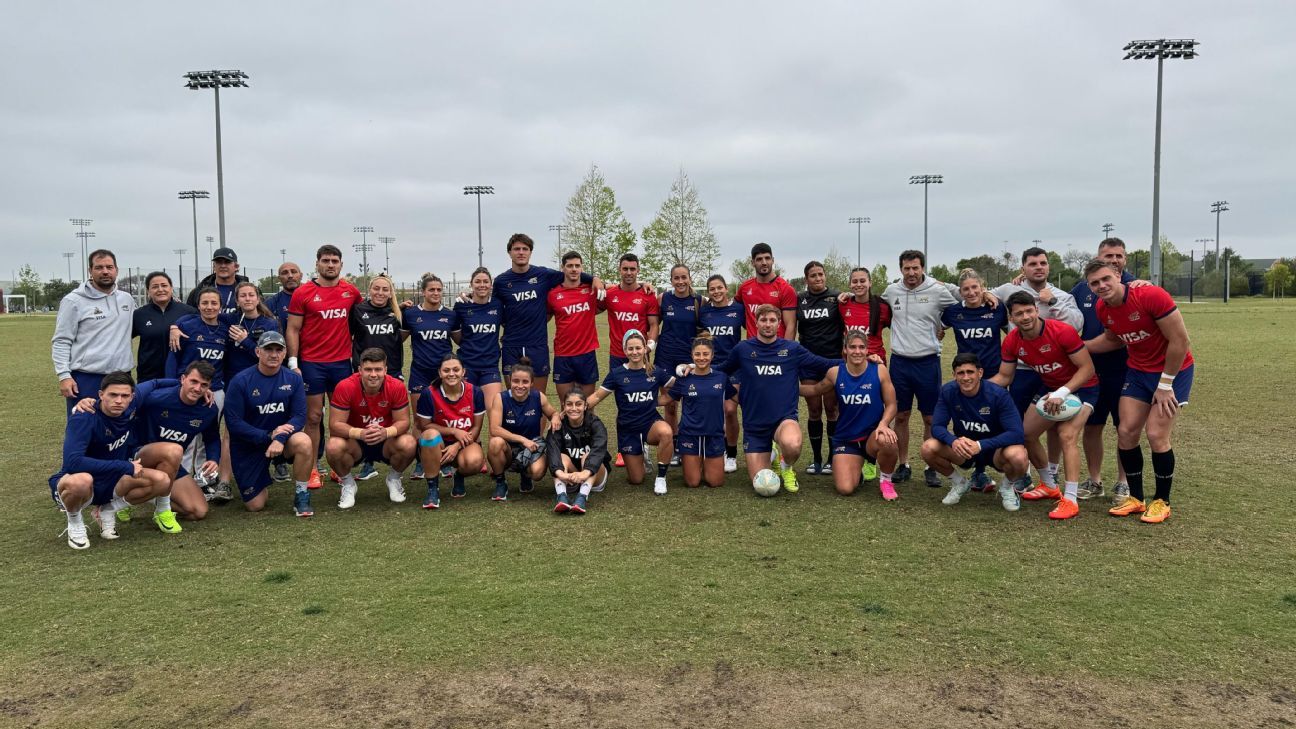 Los Pumas 7's and the Yaguaretés, together in the previous one to the great final of Los Angeles