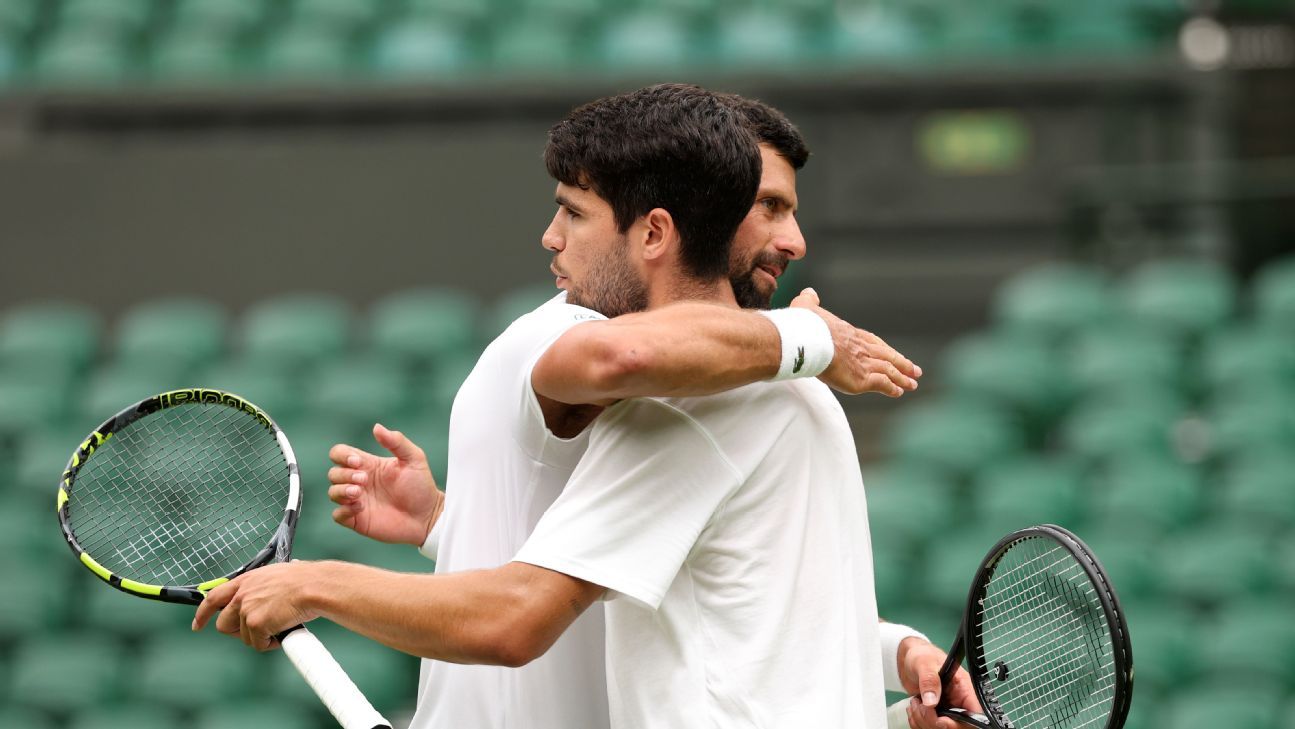 Alcaraz-Djokovic: the duel before the duel in an empty wimbledon