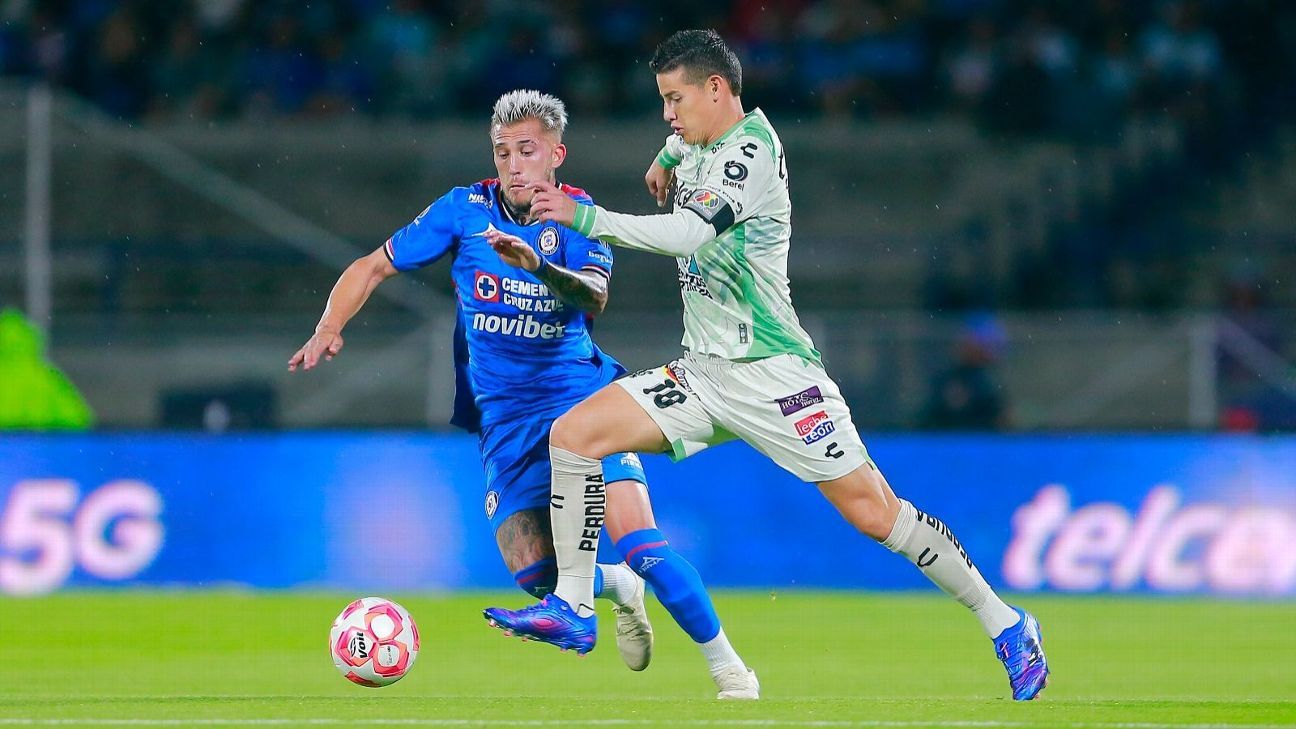 How was James's game on Cruz Azul vs. León?