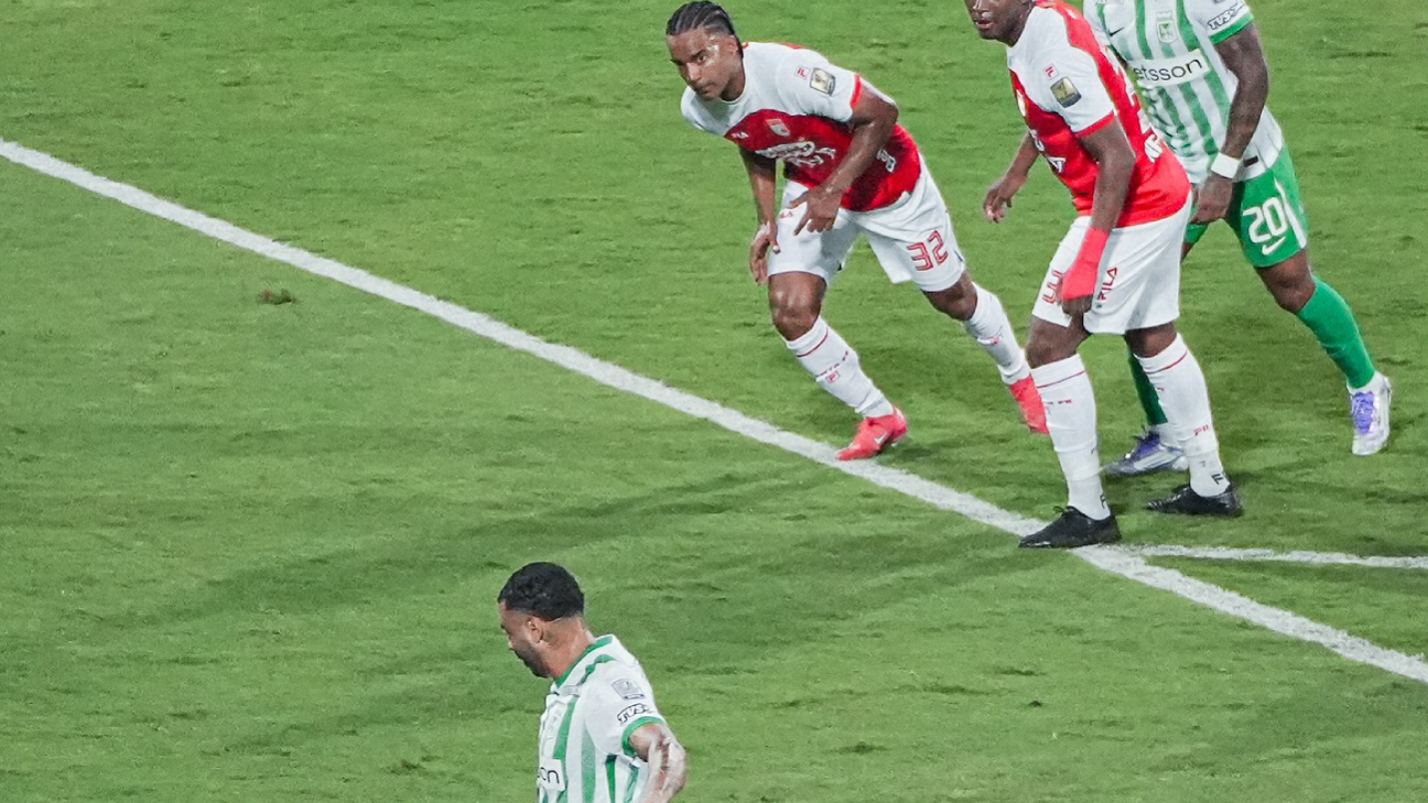 With penalty goals, Atlético Nacional and Santa Fe tied at Atanasio