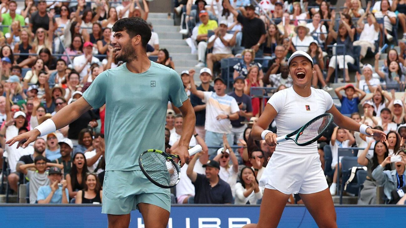 Thus Raducanu reacted to the impossible point of Alcaraz in the mixed doubles of the US Open
