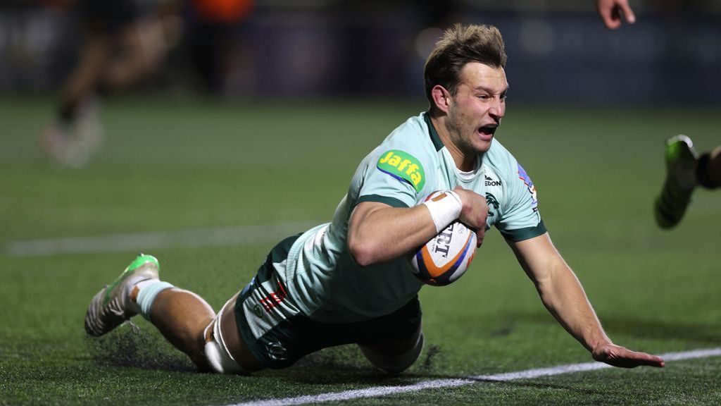 Joaquín Moro's pure power try for Leicester against Bristol