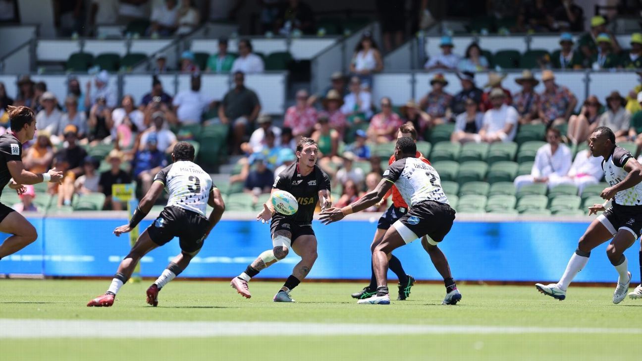 Luciano González Rizzoni scored a key try in Los Pumas 7's victory against Fiji in Vancouver
