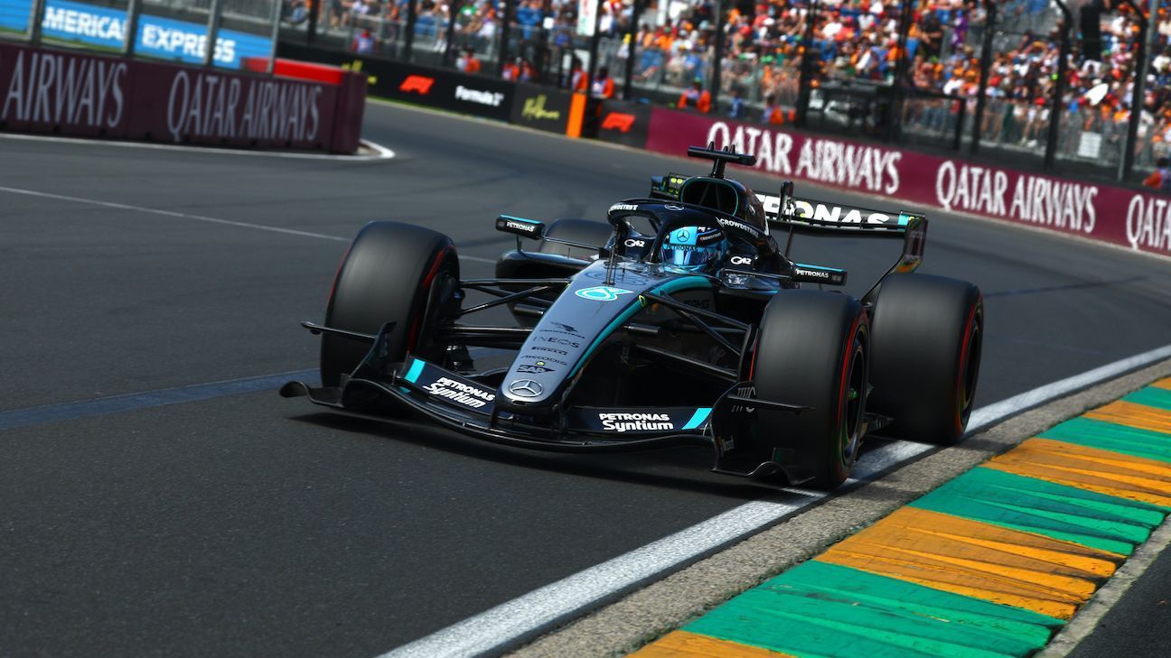 Russell, the fastest in a bumpy practice in Australia