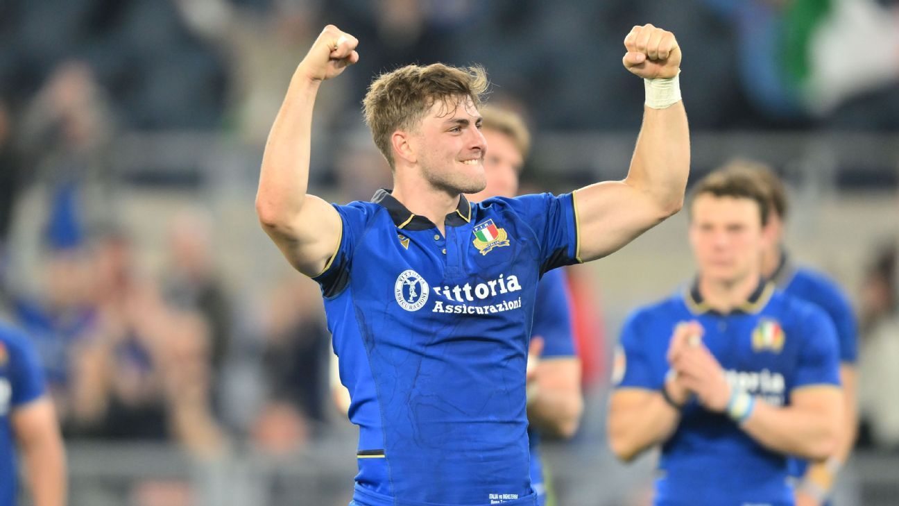 What streak did Gonzalo Quesada's Italy break after beating England?