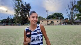 Guadalupe Iglesias and a San Carlos with his feet on the ground