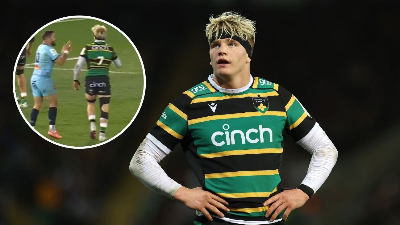 Henry Pollock, total protagonist: rival provocation, yellow and tension in Northampton vs Castres