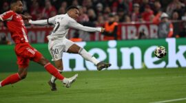 Mbappé scored his goal in the great game between Real Madrid and Bayern