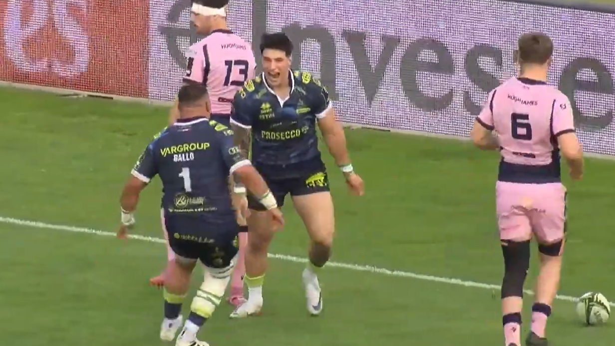 What a start from Benetton! Menoncello try at 13 seconds