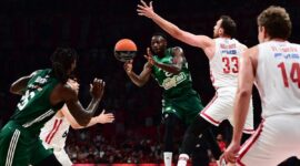 Olympiacos hits first in Greek league final against Panathinaikos