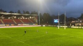 A journalist is attacked while broadcasting a rugby match