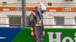Verstappen explains his accident: “I saw a dry line and thought I could accelerate”