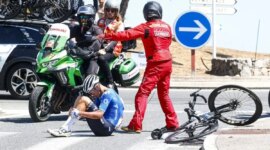 Alarms go off in Movistar Team with the medical statement from its leader Uijtdebroeks after the fall in La Vuelta