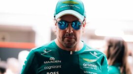 Fernando Alonso, forced to start from the pit-lane in Singapore due to his Honda engine