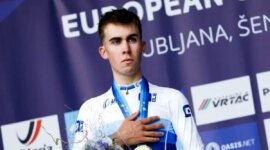 Benjamín Noval asserts the rainbow jersey and also wins the European time trial
