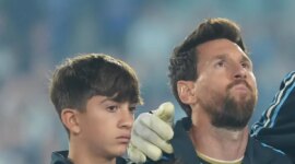 Messi had to console his son Thiago, through tears